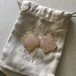 Kendra Scott Kristen rose quarts earrings READ